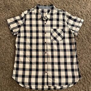 Classic Black and White Checkered Women's Top